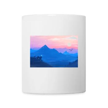 A Stellar Wolf Dream: Farben der Morgenröte - Poster - Tasse - Weiß - Vorne