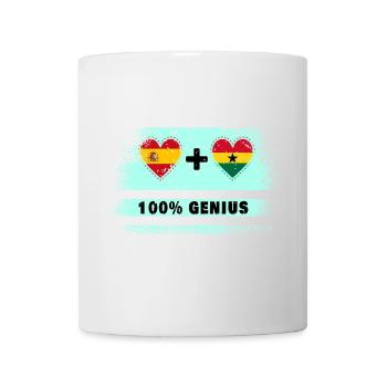 L’Espagne et le Ghana drapeaux 100 % géniaux - Mug blanc - blanc - Devant