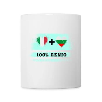 Italie et Bulgarie 100% drapeau de génie - Mug blanc - blanc - Devant