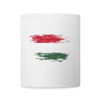 Drapeau de la Hongrie utilisé - Mug blanc - blanc - Devant
