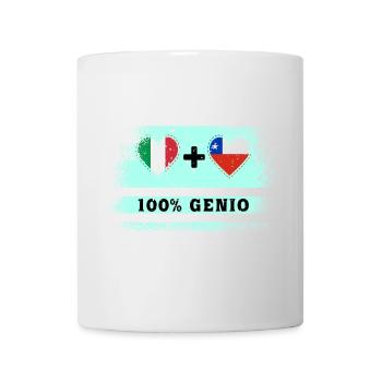 Italy and Chile 100% genius flag - Mug - white - Front