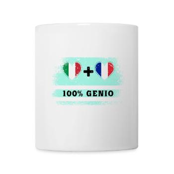 Italien und Finnland 100% geniale Flagge - Tasse - Weiß - Vorne