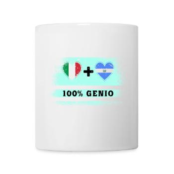 Italie et El Salvador 100% drapeau de génie - Mug blanc - blanc - Devant