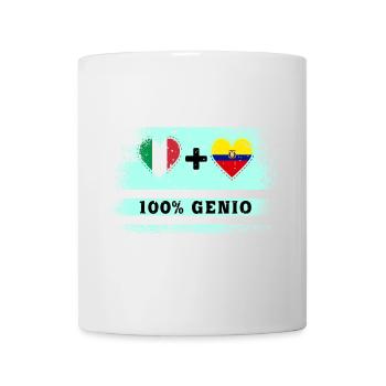 Italy and Ecuador 100% Genius Flag - Mug - white - Front