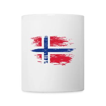 Norwegen Flagge used - Tasse - Weiß - Vorne