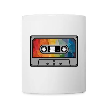 Cassette arc en ciel rétro - Mug blanc - blanc - Devant