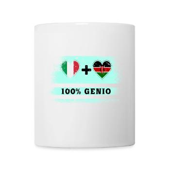 Italie et Kenya 100% drapeau de génie - Mug blanc - blanc - Devant