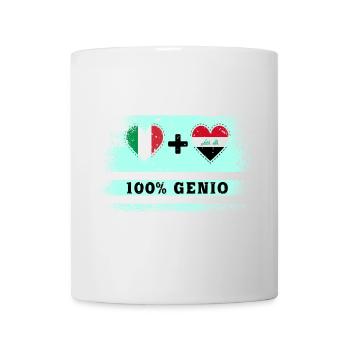 Italie et Irak 100% drapeau de génie - Mug blanc - blanc - Devant