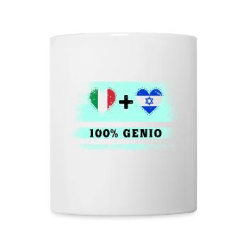 Italy and Israel 100% genius flag - Mug - white - Front