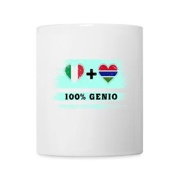 Italie et Gambie 100% drapeau de génie - Mug blanc - blanc - Devant
