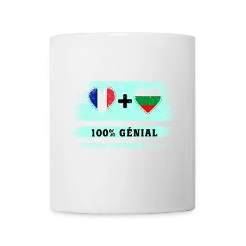 France et Bulgarie Drapeau 100% génial - Mug blanc - blanc - Devant