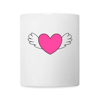 Saint-Valentin Cœur Rose, St. Valentin cadeau - Mug blanc - blanc - Devant
