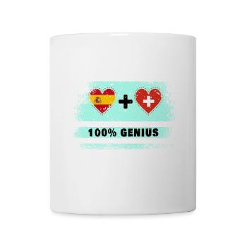 Spanien und Schweiz 100% Flaggengenie - Tasse - Weiß - Vorne