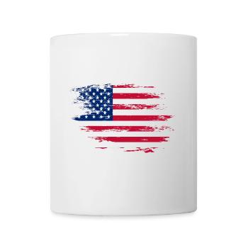 USA flag used - Mug - white - Front