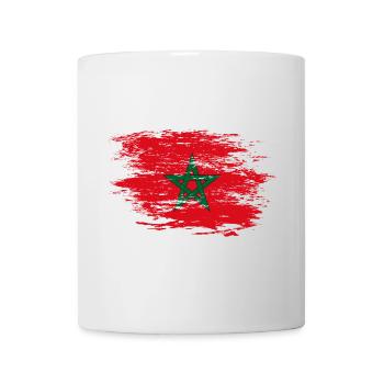 Drapeau du Maroc utilisé - Mug blanc - blanc - Devant