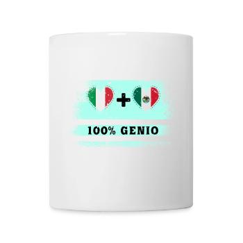 Italy and Mexico 100% genius flag - Mug - white - Front
