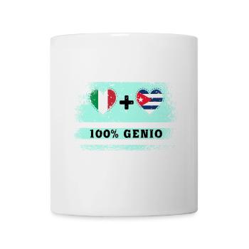 Italy and Cuba 100% genius flag - Mug - white - Front