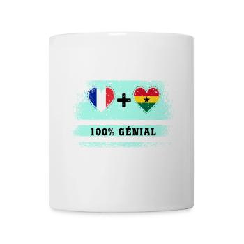 Drapeau France et Ghana 100% génial - Mug blanc - blanc - Devant