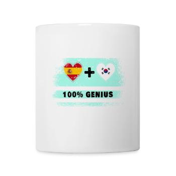 Spanien und Südkorea 100% Flaggengenie - Tasse - Weiß - Vorne