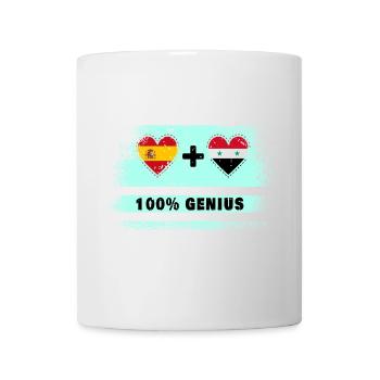 Spanien und Syrien Flagge 100% genial - Tasse - Weiß - Vorne