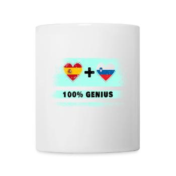 L’Espagne et la Slovénie 100% drapeau génie - Mug blanc - blanc - Devant