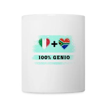Italie et Afrique du Sud 100% drapeau de génie - Mug blanc - blanc - Devant