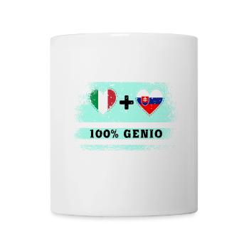 Italie et Slovaquie 100% drapeau de génie - Mug blanc - blanc - Devant