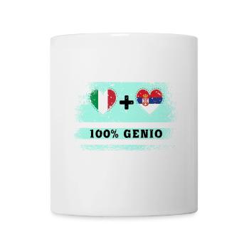 Italy and Serbia 100% genius flag - Mug - white - Front