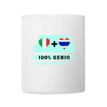 Italy and Thailand 100% genius flag - Mug - white - Front