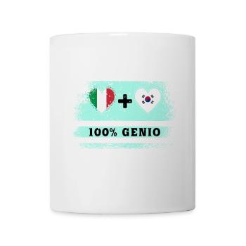 Italien und Südkorea 100% brillante Flagge - Tasse - Weiß - Vorne
