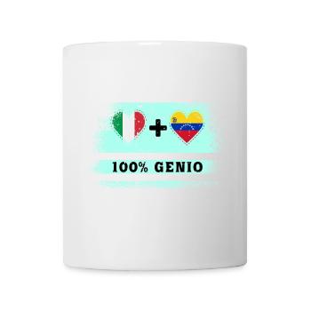 Italy and Venezuela 100% genius flag - Mug - white - Front