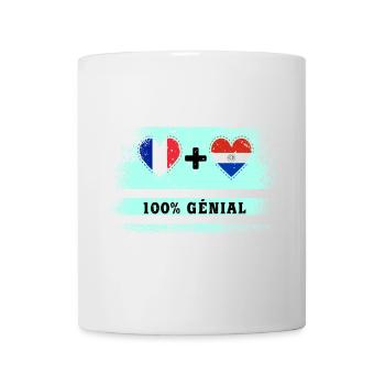 Flag France and Paraguay 100% awesome - Mug - white - Front