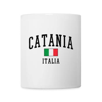 Design Catania avec drapeau et lettres Italies - Mug blanc - blanc - Devant