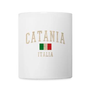 Catania Italia Vintage Logo - Tasse - Weiß - Vorne