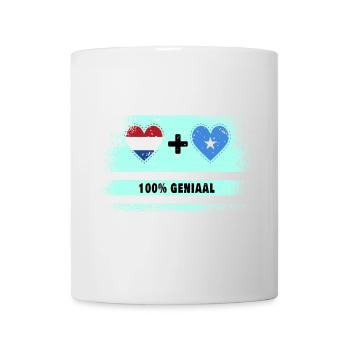 Somalia and the Netherlands 100% Genius flag - Mug - white - Front