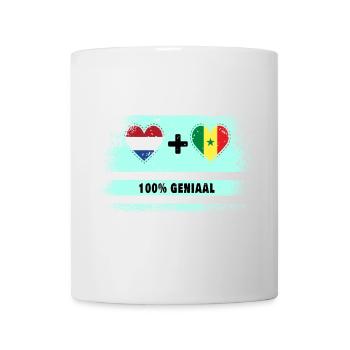 Senegal and the Netherlands 100% Genius flag - Mug - white - Front