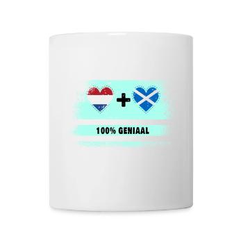 Scotland and the Netherlands 100% Genius flag - Mug - white - Front