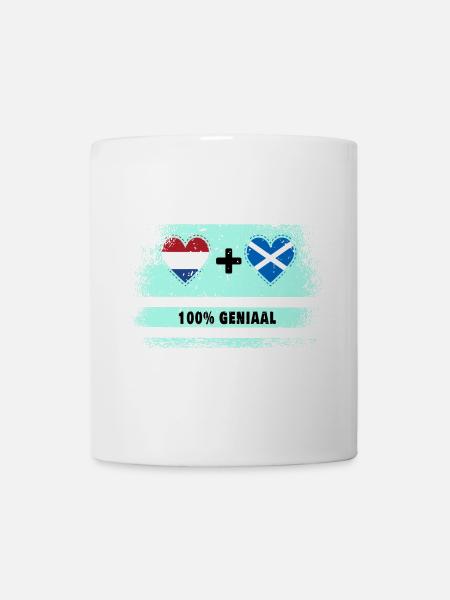 Schottland und die Niederlande 100% Genius Flagge - Tasse - Weiß