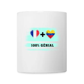 100% tolle Frankreich und Venezuela Flagge - Tasse - Weiß - Vorne