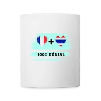 France et Thaïlande 100% génial - Mug blanc - blanc - Devant
