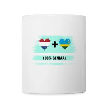 Ruanda und die Niederlande 100% Genius Flagge - Tasse - Weiß - Vorne