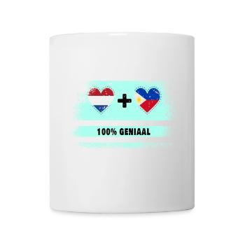 Philippines and the Netherlands 100% Genius flag - Mug - white - Front