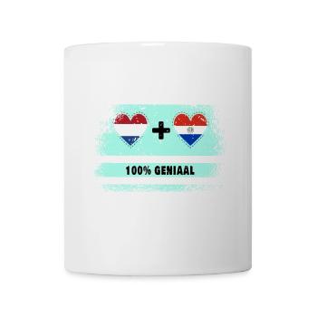 Paraguay and The Netherlands 100% Genius flag - Mug - white - Front