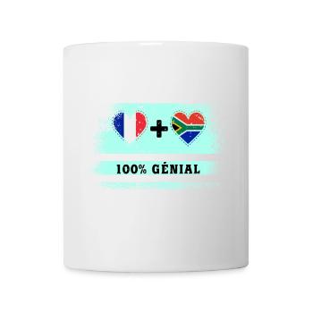 France et Afrique du Sud 100% génial - Mug blanc - blanc - Devant