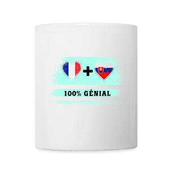 France et Slovaquie Drapeau 100% génial - Mug blanc - blanc - Devant