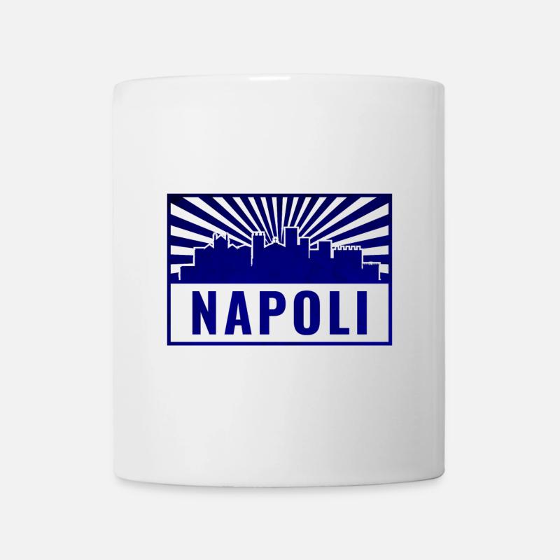 Napoli Skyline Blau Stamp - Tasse - Weiß
