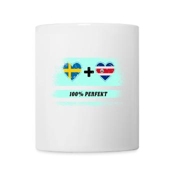 Costa Rica & Sweden 100% Perfect / Gift - Mug - white - Front