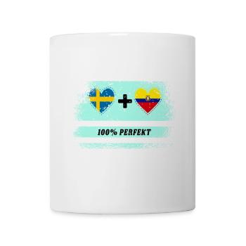 Ecuador und Schweden 100% perfekt / Geschenk - Tasse - Weiß - Vorne