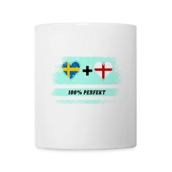 Angleterre et Suède 100% parfait / cadeau - Mug blanc - blanc - Devant