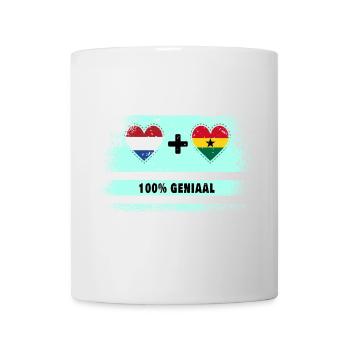 Ghana und die Niederlande 100% Genius Flagge - Tasse - Weiß - Vorne